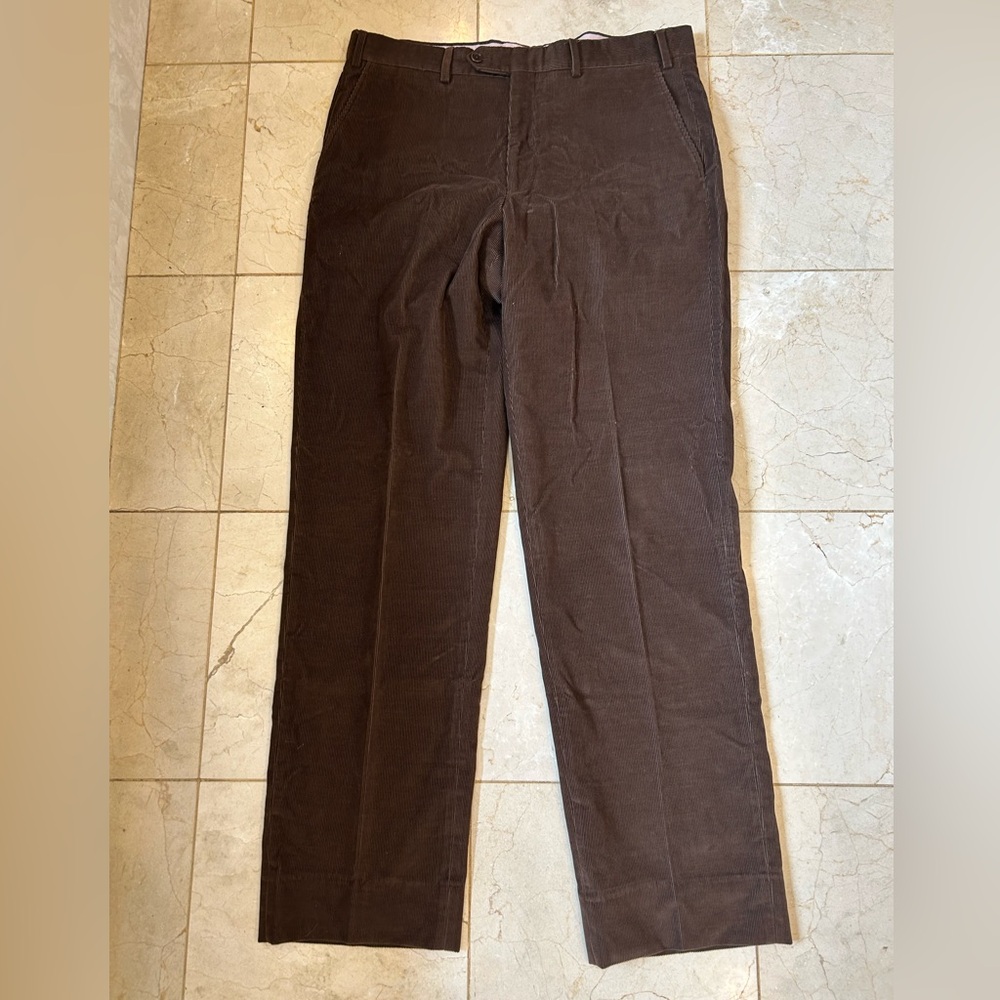 I Velluti Pontoglio for Neiman Marcus Men's Corduroy Pants in Rich Brown, Sz 36 - Picture 13 of 15